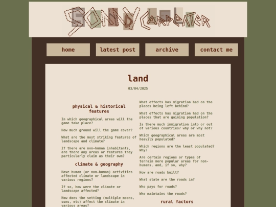 silobe/world-building-checklist/land screenshot