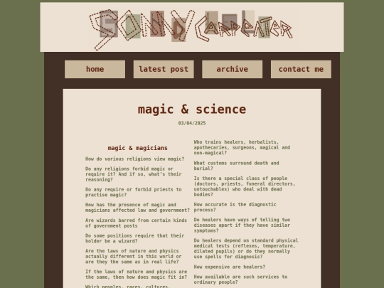 silobe/world-building-checklist/magic.science screenshot