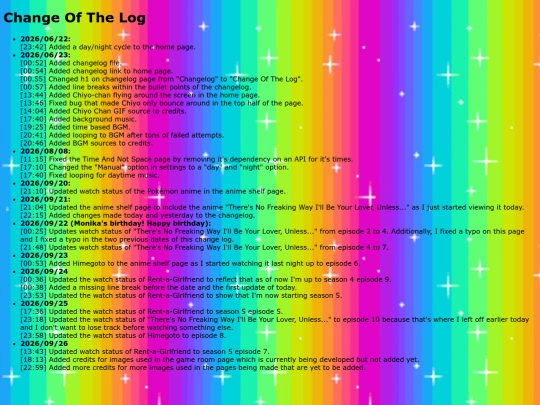 changelog screenshot