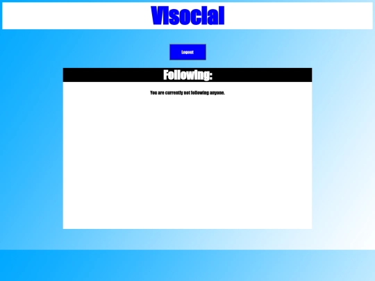 Visocial/homepage screenshot