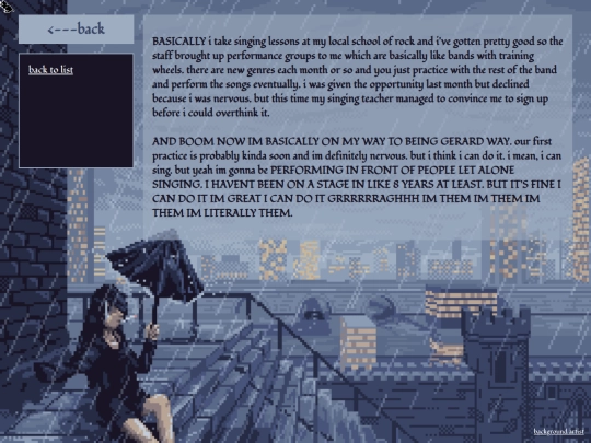 blog/band screenshot