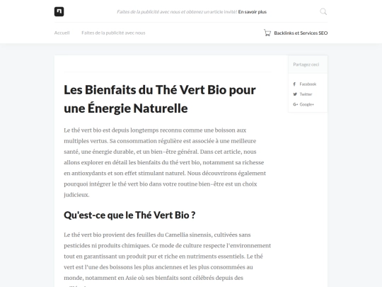les-bienfaits-du-the-vert-bio screenshot
