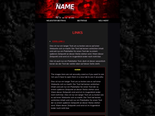 links screenshot