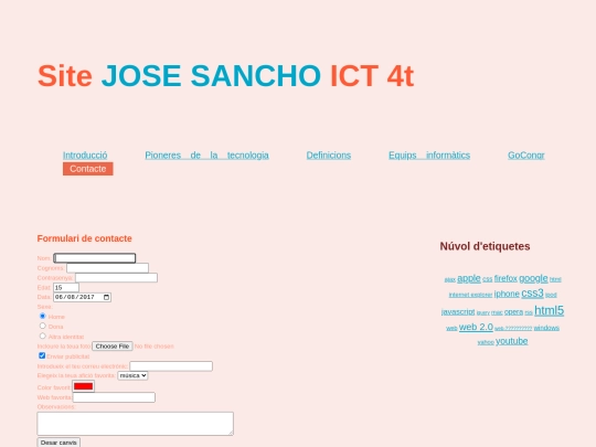 pagines/contacte screenshot