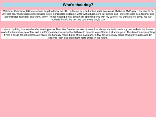 about-me screenshot