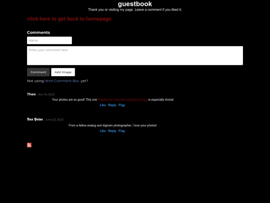 guestbook screenshot