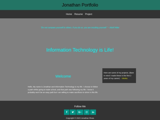 portfolio screenshot