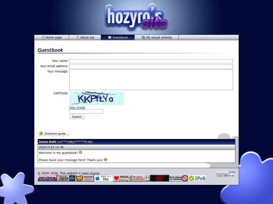 guestbook screenshot