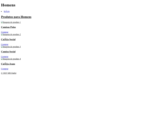 html/homens screenshot