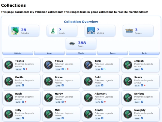content/pokemon-collection screenshot