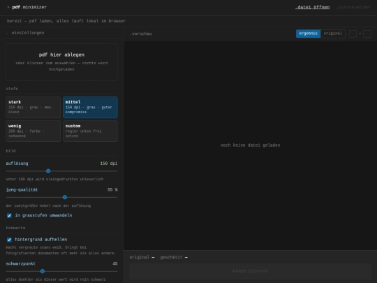 tools/pdf-minimizer screenshot