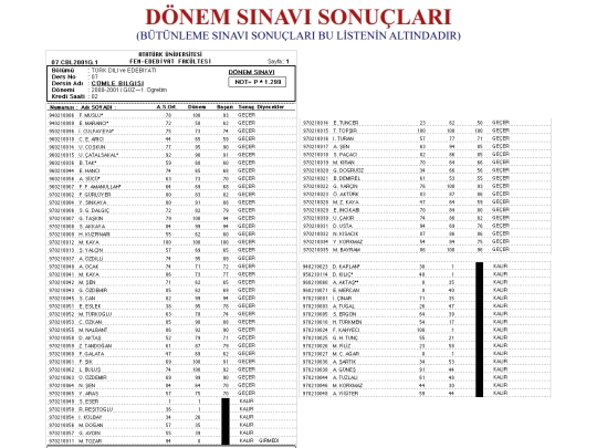 sinav/notlar screenshot