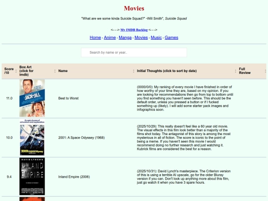 movielist screenshot