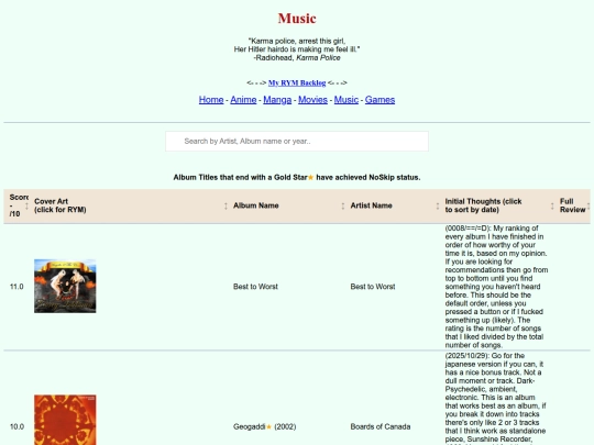 musiclist screenshot
