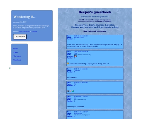 Guestbook screenshot