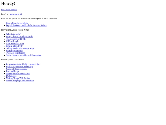 index screenshot