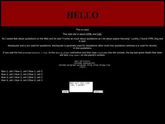 testpage screenshot
