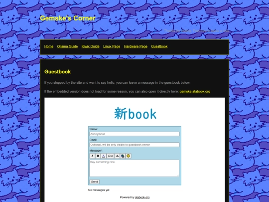 guestbook screenshot