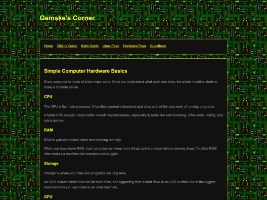hardware screenshot