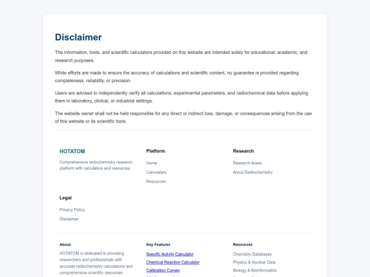 disclaimer screenshot