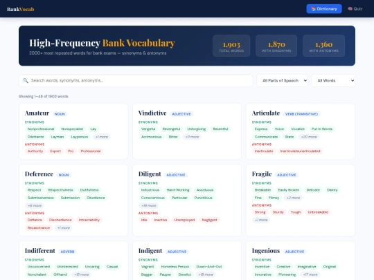words2000/Bank_Vocabulary_Webapp screenshot