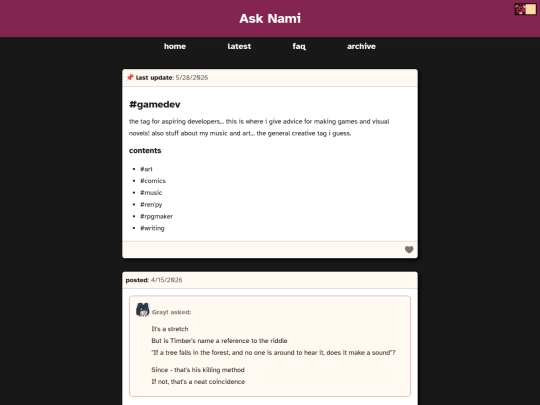 ask/tagged/gamedev screenshot