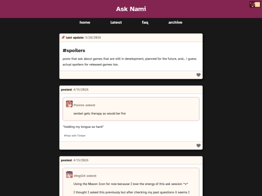 ask/tagged/spoilers screenshot