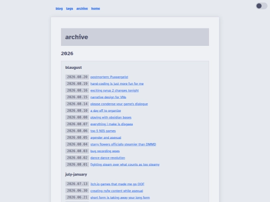 blog/archive screenshot