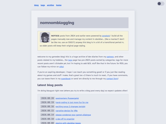 blog screenshot