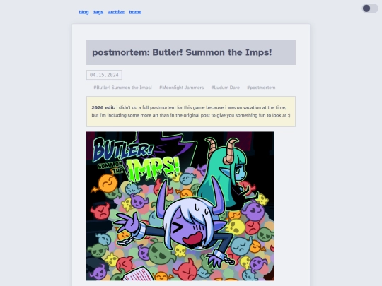 blog/posts/2024/04-15-butler-summon-the-imps-postmortem screenshot