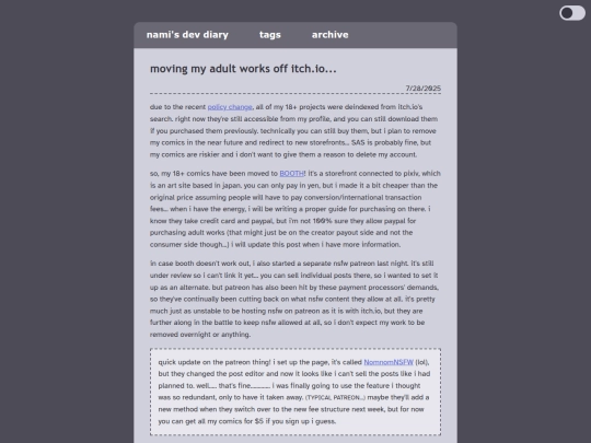 blog/posts/2025-07-28-moving-my-adult-works-off-itchio screenshot