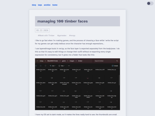 blog/posts/2026/05-22-managing-100-timber-faces screenshot