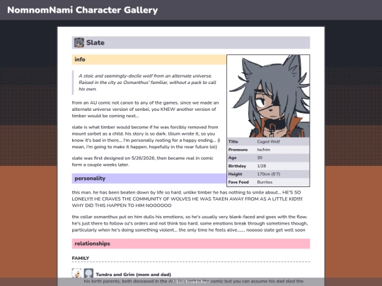 characters/slate screenshot