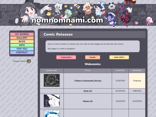 comics/releases screenshot