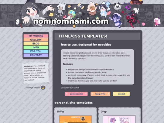templates screenshot