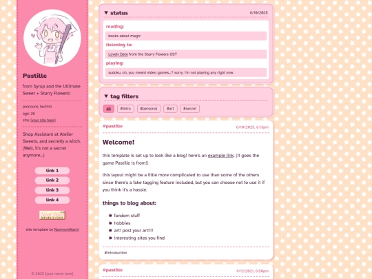 templates/pastille screenshot