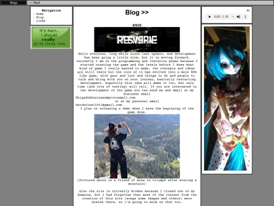 Blog screenshot