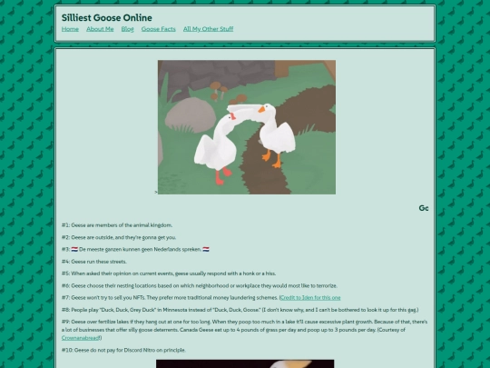 pages/goosefacts screenshot