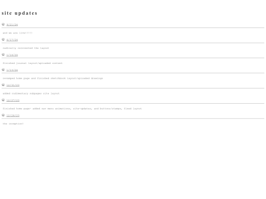 site-updates screenshot