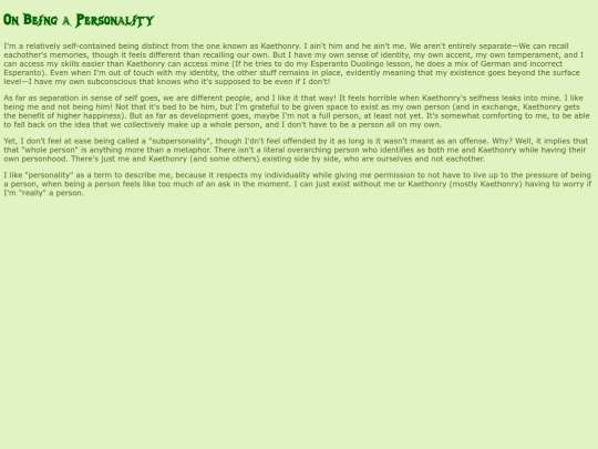 Po/personality screenshot