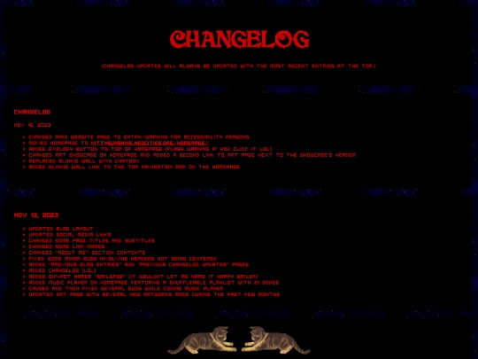 blog/changelog screenshot