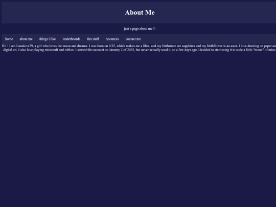 aboutme screenshot