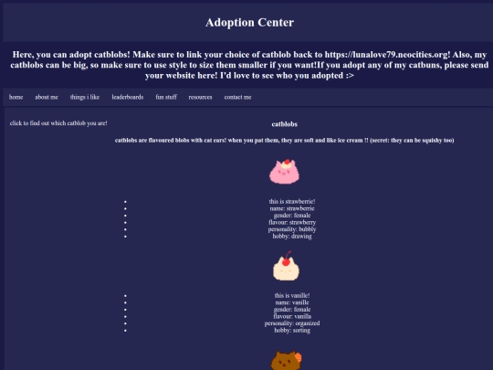 funstuff/adoptioncenter screenshot