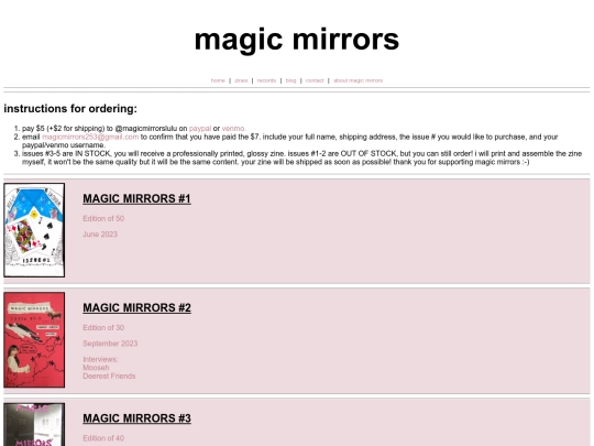 zines screenshot