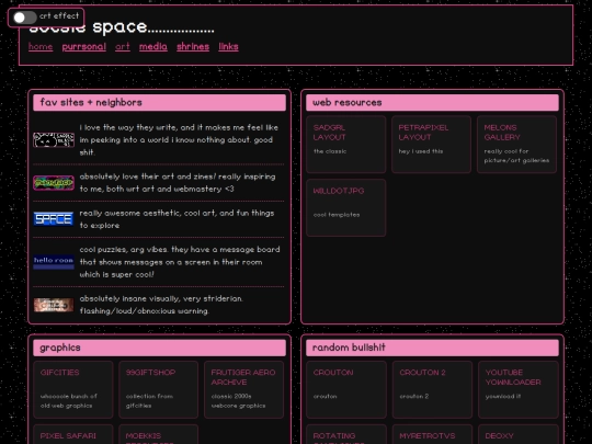 links screenshot
