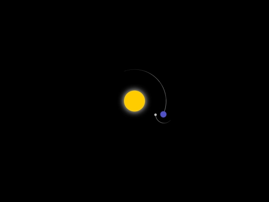 Solar system in Html screenshot