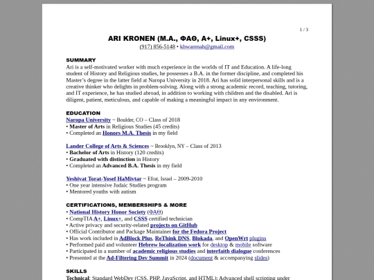 mobileresume screenshot