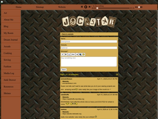 guestbook screenshot