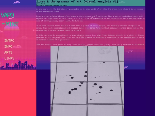 vapomint/arthist screenshot