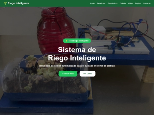 página sistema de riego screenshot
